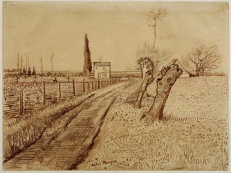 Landscape with Path and Pollard Willows