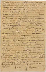 Page of a Letter from Vincent to His Brother Theo, Executed in Arles