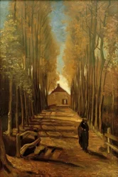Avenue of Poplars in Autumn