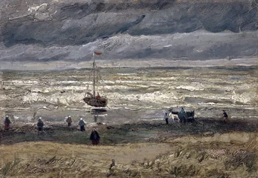 Sea at Scheveningen, size: 34.5 x 61