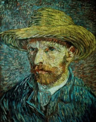 Self-Portrait with Straw Hat