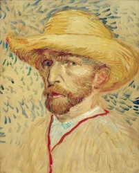 Self-Portrait with Straw Hat and Painter