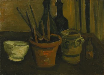 Still Life with Brushes in a Flowerpot