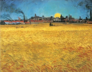 Sunset: Wheat Fields Near Arles