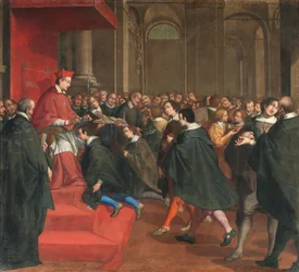 Milan, Church of San Francesco da Paola, Fratelli Campi, Cardinal Federico organizes the group of masters of Christian doctrine