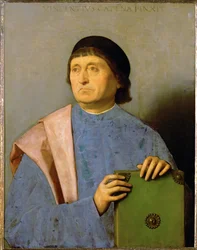 Portrait of a man with a book