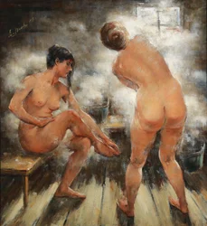 In a Russian Steam Bath, 1918