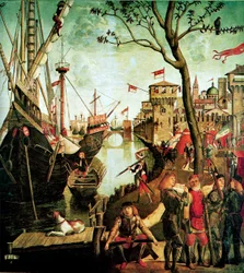Arrival of Saint Ursula in Cologne During the Siege by the Huns The Legend of Saint Ursula