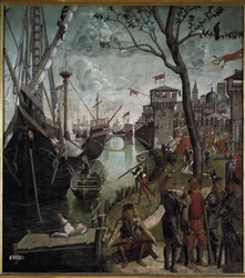 Legend of Saint Ursula: the arrival of the pilgrims in Cologne