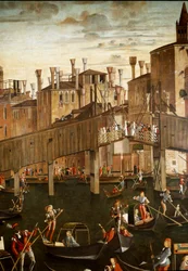 The Miracle of the Relic of the Holy Cross at Rialto Bridge in Venice (detail)