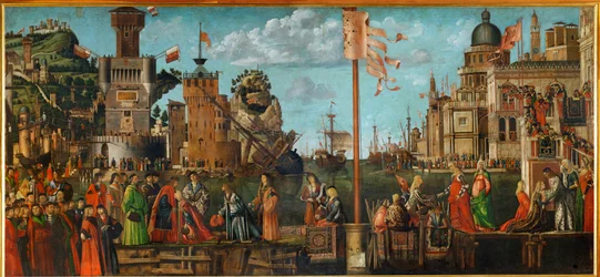 The Meeting of Ursula and Her Fiance Ereo; Departure of the Pilgrims