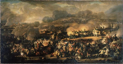 The Battle of the Nations at Leipzig (Germany) in October 1813. Also called the Battle of Leipzig, it was the greatest defeat suffered by Napoleon