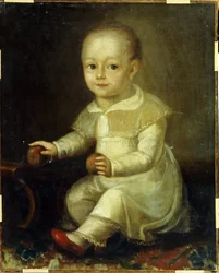 Portrait of a Child with Apples