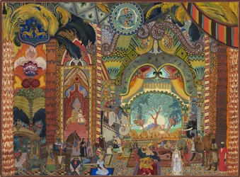 Stage Design for the Ballet The Firebird by I. Stravinsky
