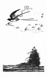 The Swallow Soared High Into The Air