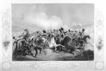 Light cavalry attacking the Russian guns at Balaclava during the Crimean War, 1854 1857