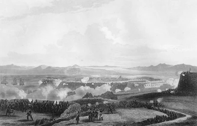 The attack on Bomarsund, during the Crimean War, 1854, 1857