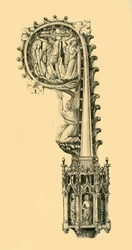 Head of a pastoral staff, 14th century