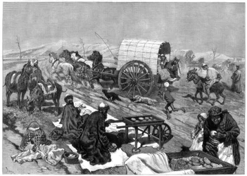 The ladies omnibus, Kashgar, Central Asia, 1875