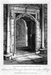 Entrance to St Erasmuss Chapel, Westminster Abbey, London