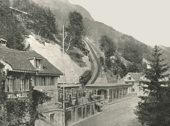 Starting Point of the Pilatus Railway, Alpnachstad, Switzerland