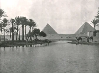 The Pyramids and the Nile, Gizeh, Egypt