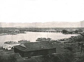 The River Min and the Great Bridge, Foochow, China