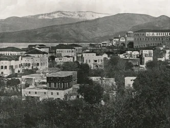 View of the city with Mount Lebanon, Beirut, 1895