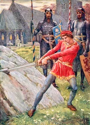 Arthur Draws the Sword from the Stone