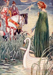 King Arthur Asks the Lady of the Lake for the Sword Excalibur