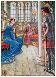 Sir Owen Greets the Lady of the Fountain