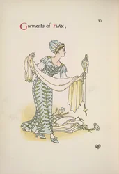 A Woman Holding a Shawl