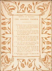Method of teaching the golden primer. Floral border, with cherubs