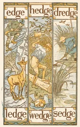 Rhyming words ending in the letter E. The Golden primer