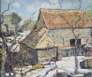 Pennsylvania Barn in the Snow
