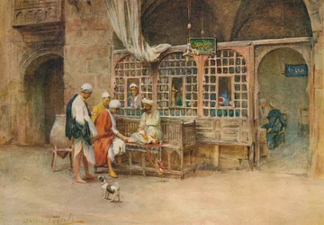 A Cairene Café, c1905, 1912