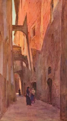 A Street in Siena, c1900