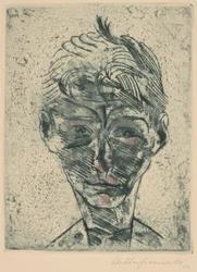 Bust of a Young Man, Self-portrait