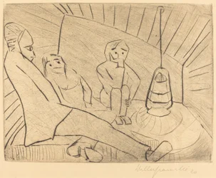 Three People in an Atelier