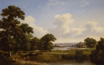 Peasants in a Wooded River Landscape
