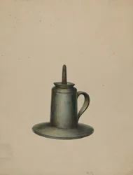 Pewter Oil Lamp