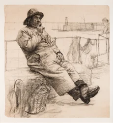 Fisherman Smoking a Pipe