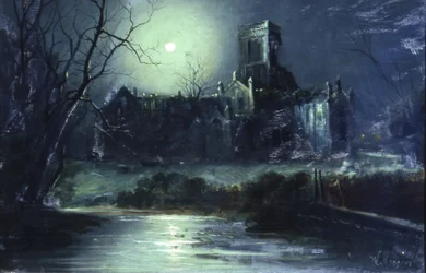 Kirkstall Abbey by Moonlight