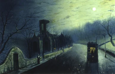 Kirkstall Abbey by Moonlight
