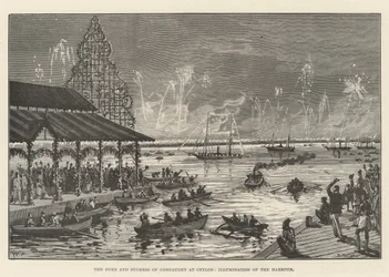 The Duke and Duchess of Connaught at Ceylon, Illumination of the Harbour