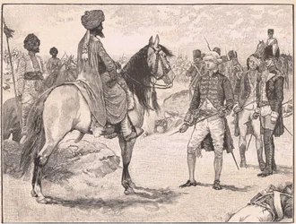The surrender of Baillie to Hyder Ali AD1780
