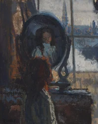 Girl at a looking-glass, little Rachel