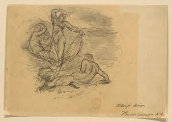 A Group of Four Nymphs (Motif for Design)