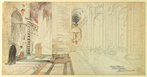 Study for Watercolor, Siena Cathedral