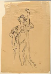 Study of Figure with Raised Arm